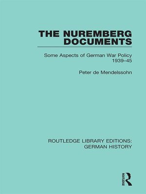 cover image of The Nuremberg Documents